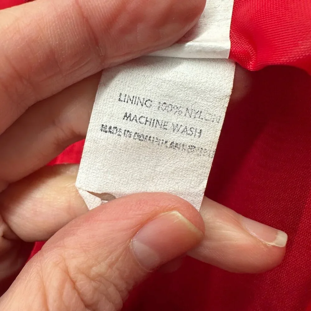 Vintage Jacket Small Herman Kay Red Detachable Hooded Stripes Long Retro 1980s - Picture 7 of 10